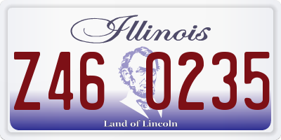 IL license plate Z460235