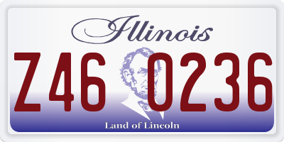 IL license plate Z460236