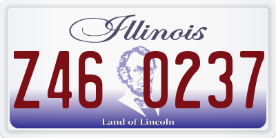 IL license plate Z460237