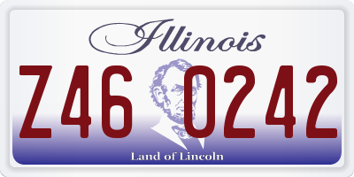 IL license plate Z460242