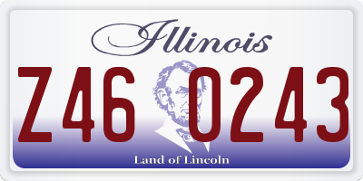 IL license plate Z460243