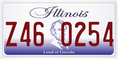 IL license plate Z460254