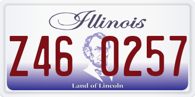 IL license plate Z460257
