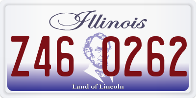 IL license plate Z460262