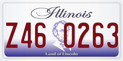 IL license plate Z460263