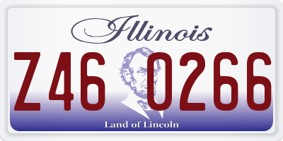 IL license plate Z460266