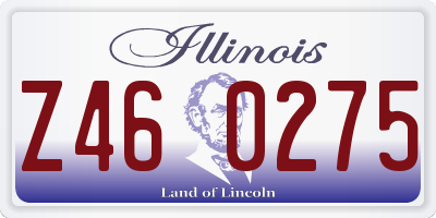 IL license plate Z460275