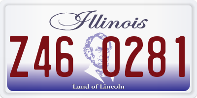 IL license plate Z460281