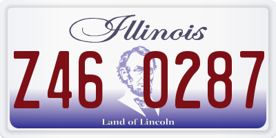 IL license plate Z460287