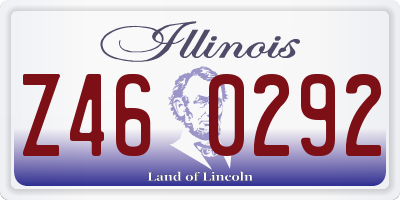 IL license plate Z460292
