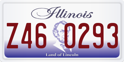 IL license plate Z460293