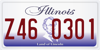 IL license plate Z460301