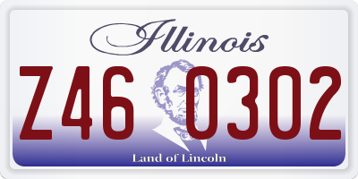 IL license plate Z460302