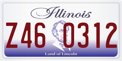 IL license plate Z460312