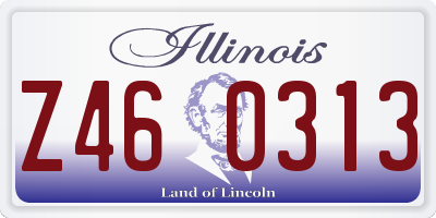 IL license plate Z460313