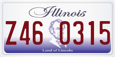 IL license plate Z460315