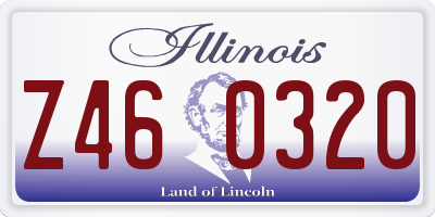 IL license plate Z460320