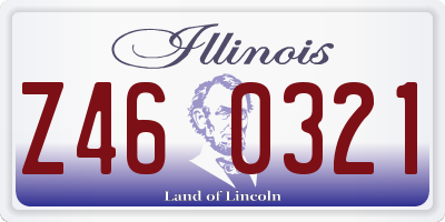 IL license plate Z460321
