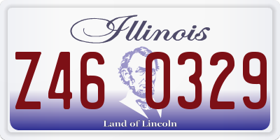 IL license plate Z460329