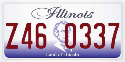 IL license plate Z460337