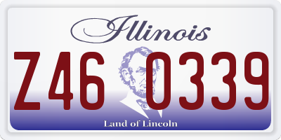 IL license plate Z460339