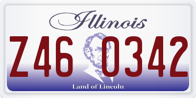 IL license plate Z460342