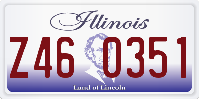 IL license plate Z460351