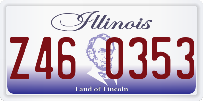 IL license plate Z460353