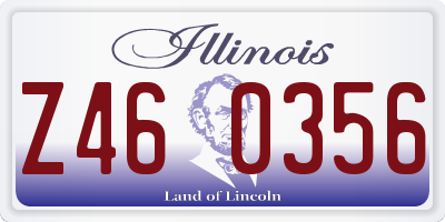 IL license plate Z460356