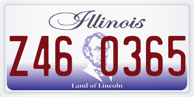 IL license plate Z460365
