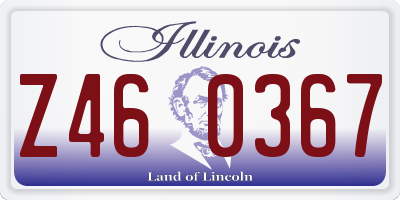 IL license plate Z460367