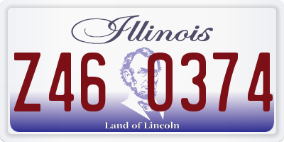IL license plate Z460374