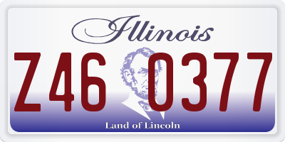 IL license plate Z460377