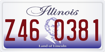 IL license plate Z460381