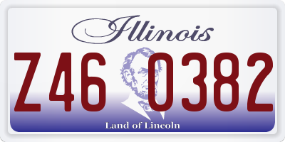 IL license plate Z460382