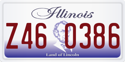 IL license plate Z460386