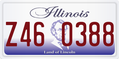 IL license plate Z460388