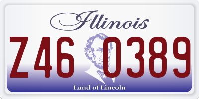 IL license plate Z460389