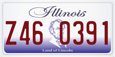 IL license plate Z460391