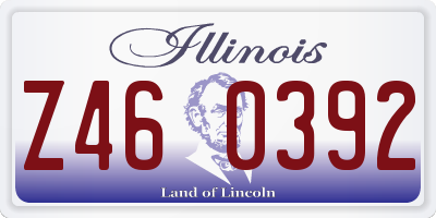 IL license plate Z460392