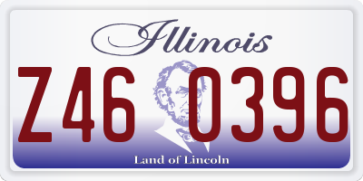 IL license plate Z460396