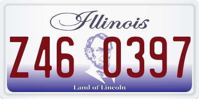 IL license plate Z460397