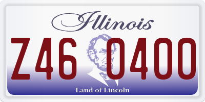 IL license plate Z460400