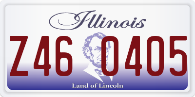 IL license plate Z460405