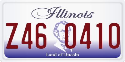 IL license plate Z460410