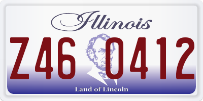 IL license plate Z460412