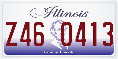 IL license plate Z460413
