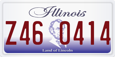 IL license plate Z460414