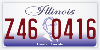 IL license plate Z460416