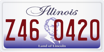 IL license plate Z460420